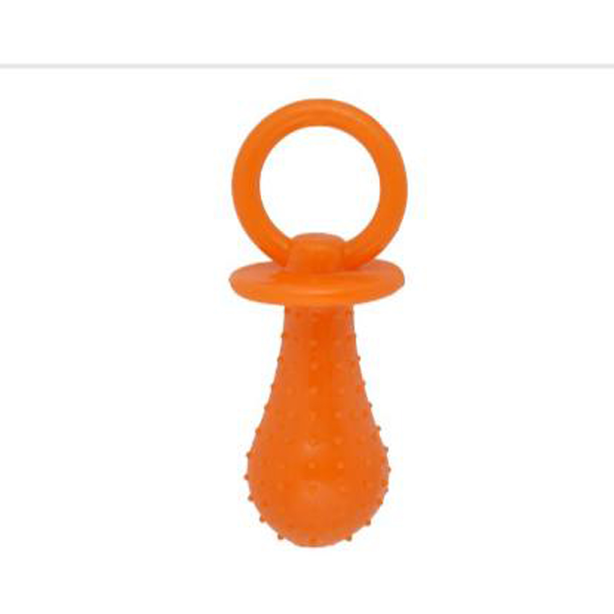 Orgo-orange-pacifier-shaped-dog-chew-toy