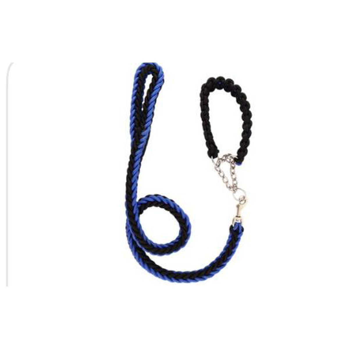 Pet-choice-large-black-and-blue-rope-dog-leash-with-collar-for-large-dogs-1-pc